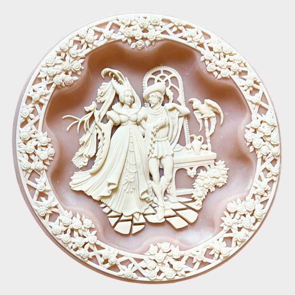 Vintage Benedick And Beatrice Collectible Plate by Incolay Studios